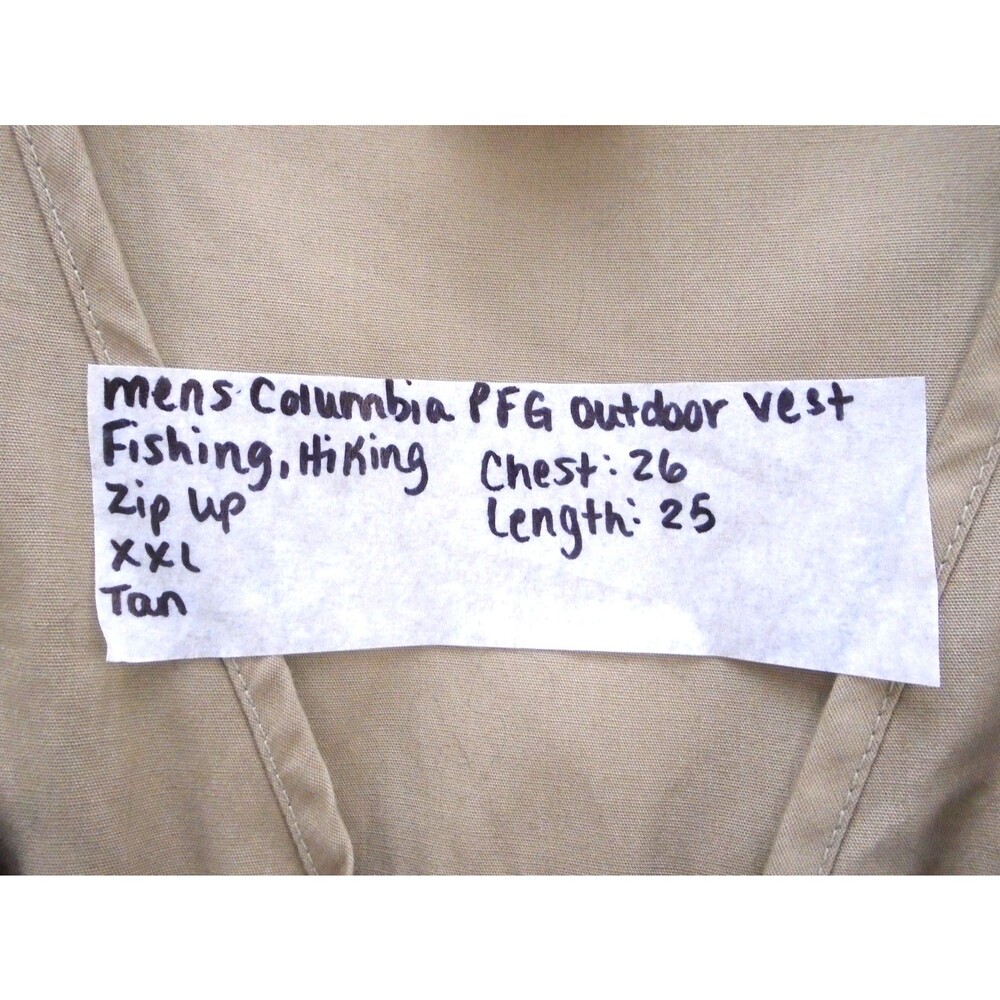 Columbia PFG Photography Hiking Vest Mens Size XXL Cargo Pockets Back Pocket - Picture 4 of 9